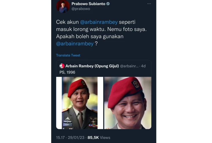 Ketika Prabowo Minta...