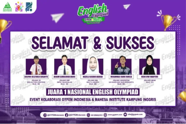 English Olympiad Diikuti...