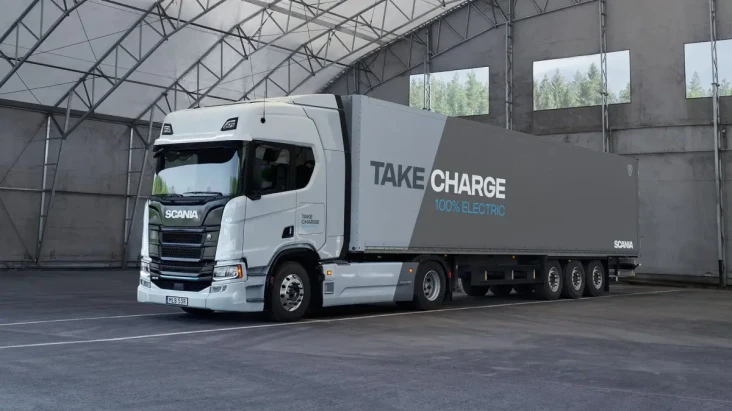 Truk Listrik Scania...