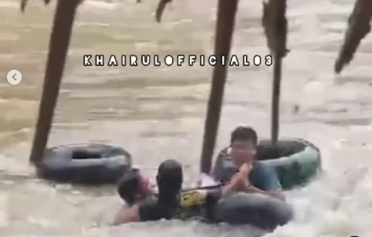 Viral Aksi Pemuda Ceburkan...