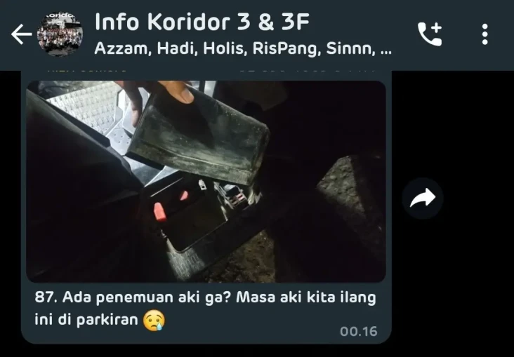 Pencurian Aki Motor...