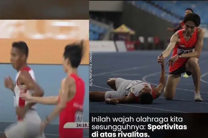 Momen Sportivitas Atlet...