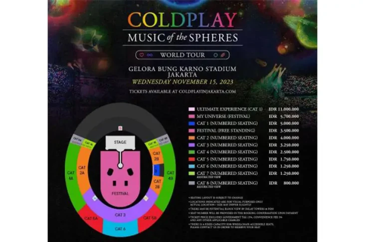 Cara Bayar Tiket Coldplay...