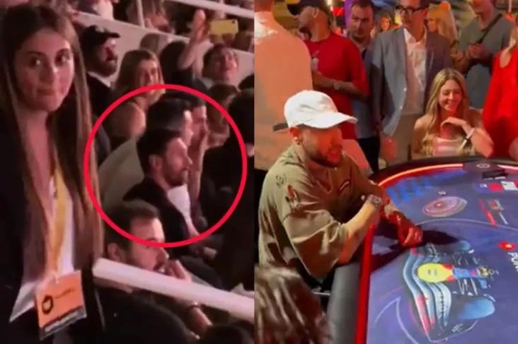 Lionel Messi Asyik Nonton...