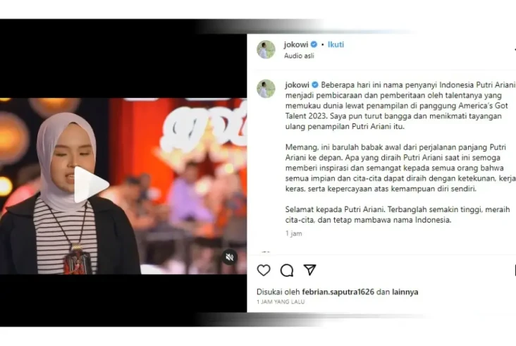 Jokowi Bangga Putri...