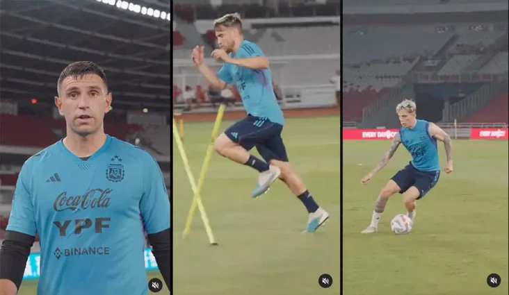Timnas Argentina Latihan...