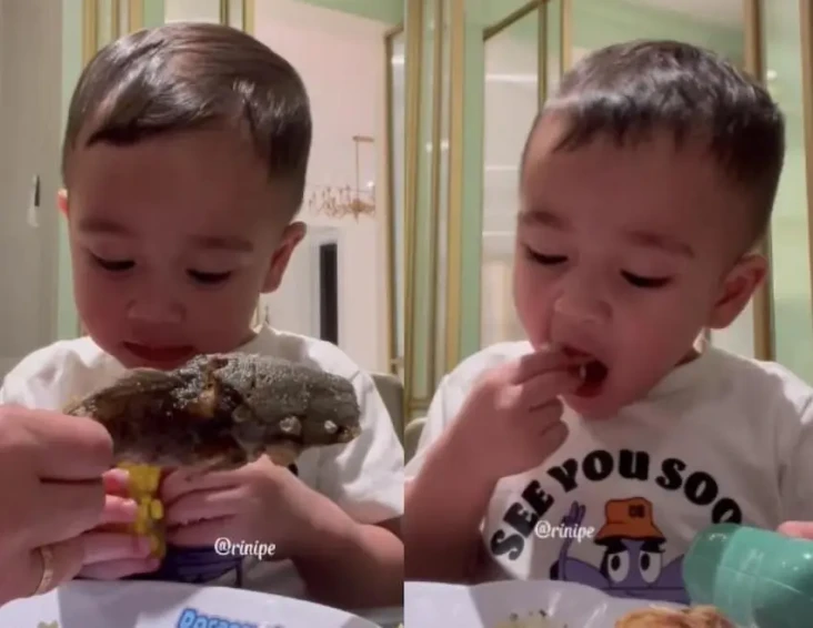 Rayyanza Lahap Makan...