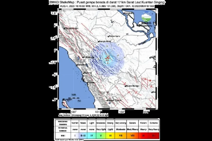 Gempa Dangkal Magnitudo...