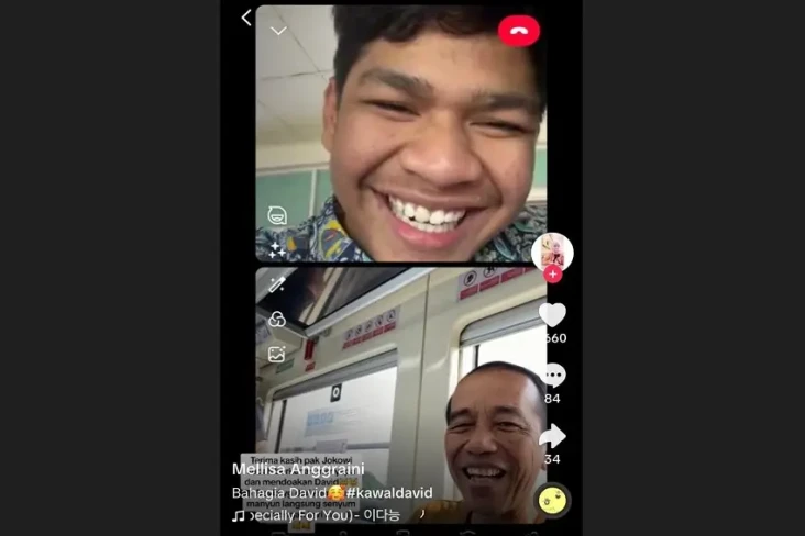 Presiden Jokowi ke David...
