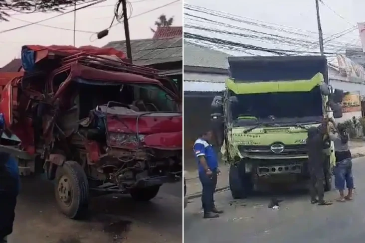 2 Dump Truck Adu Kambing...