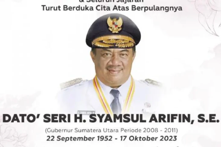Mantan Gubernur Sumut...