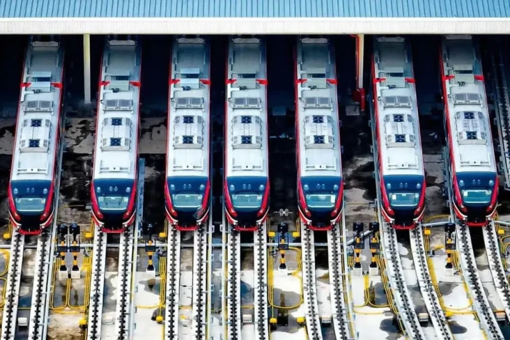 8 Trainset LRT Jabodebek...
