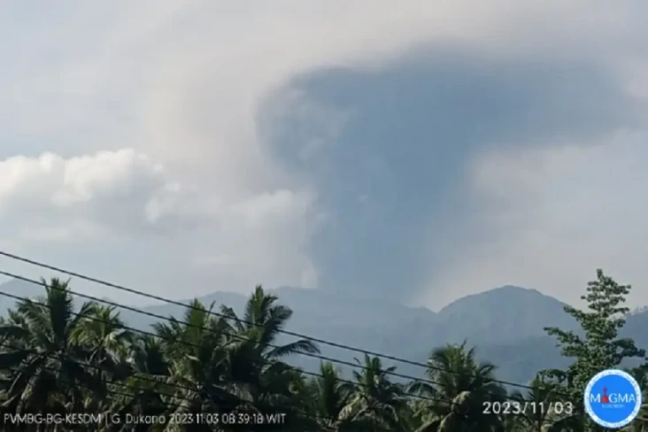 Gunung Dukono Meletus,...