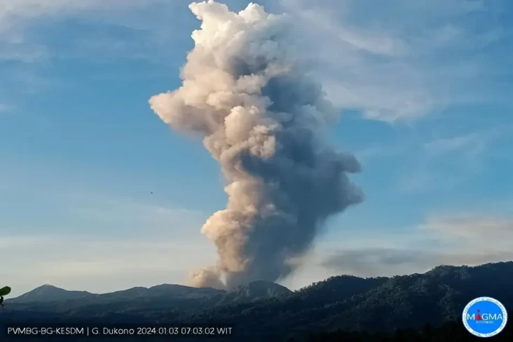 Gunung Dukono Erupsi...