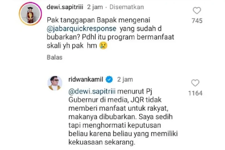 Ridwan Kamil Sedih Program...