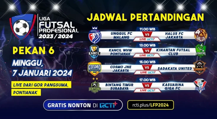 Jadwal Liga Futsal Profesional,...
