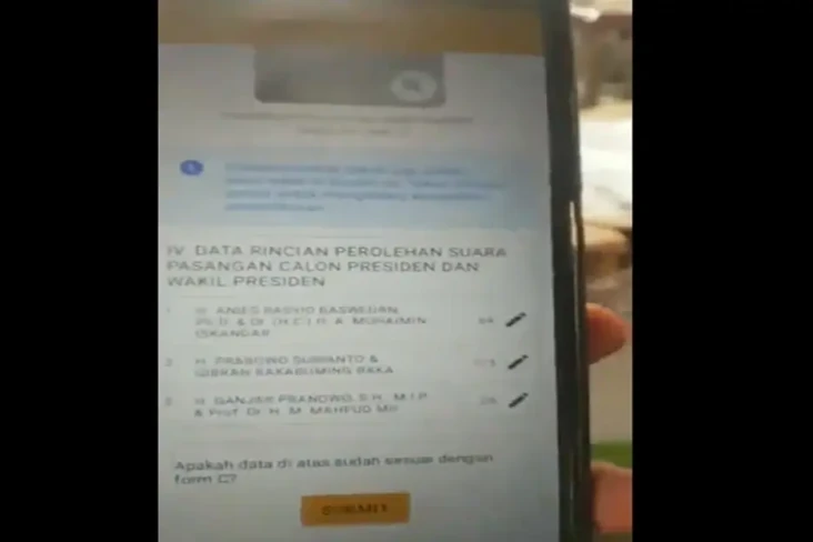 Suara Paslon 2 di Sirekap...