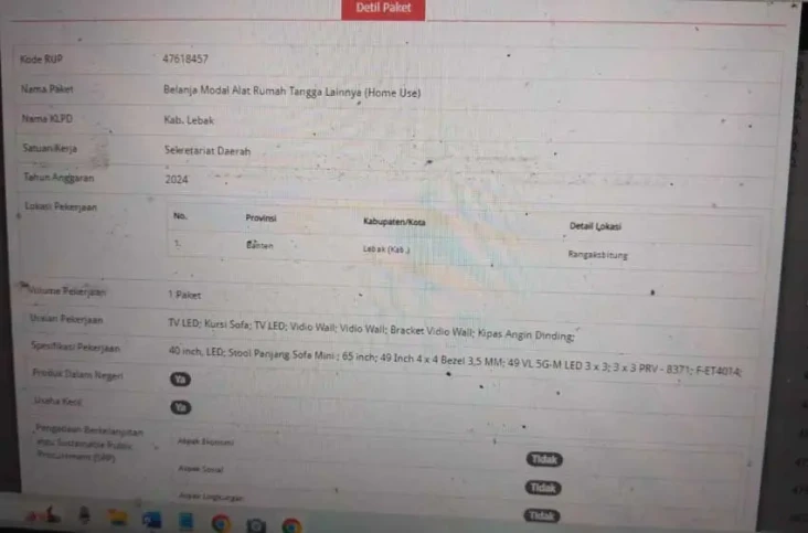 Fantastis! Pemkab Lebak...