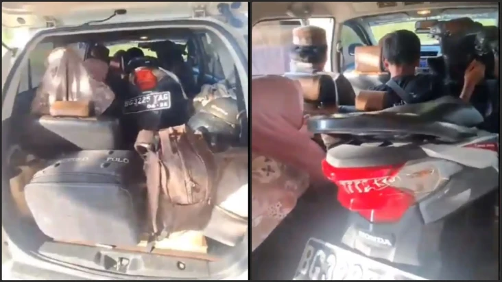 Viral Pemudik Bawa Honda...