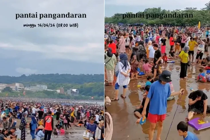 Penampakan Pantai Pangandaran...