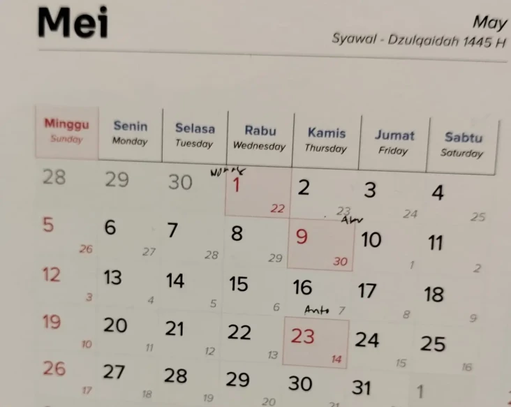 Tanggal Merah dan Cuti...