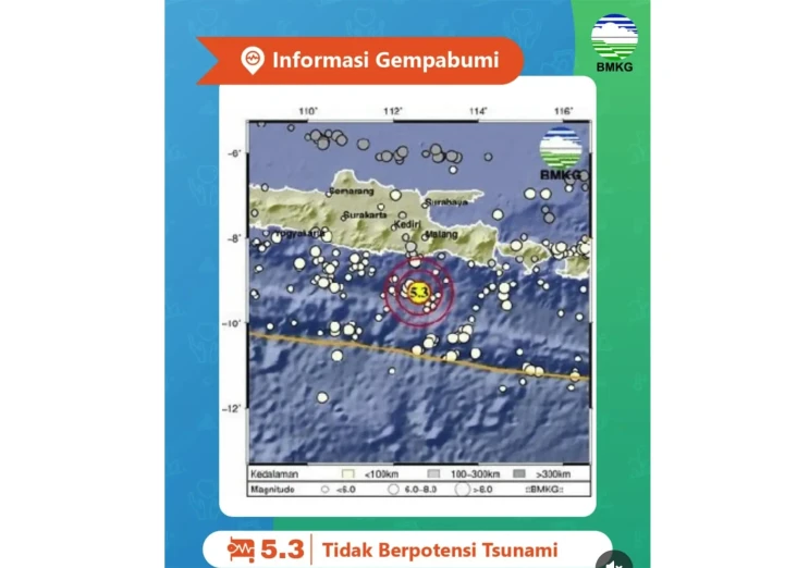 Gempa Magnitudo 5,3...