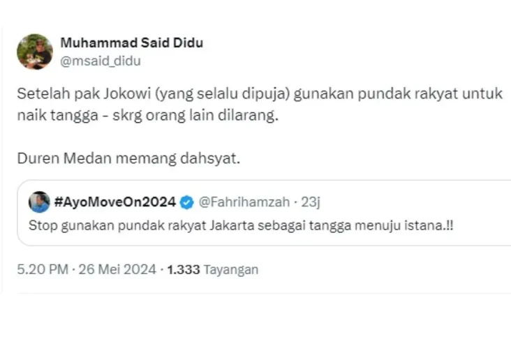 Fahri: Setop Gunakan...