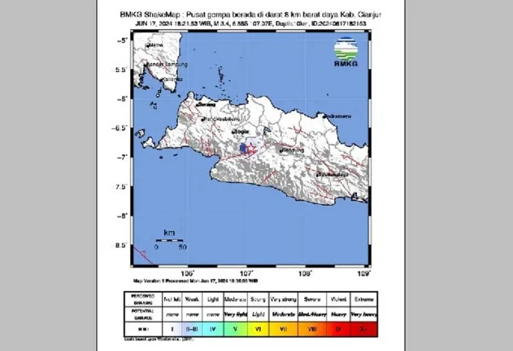 Gempa Dangkal M3,4 Guncang...