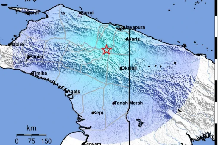 Gempa M5,7 Guncang Jayapura,...