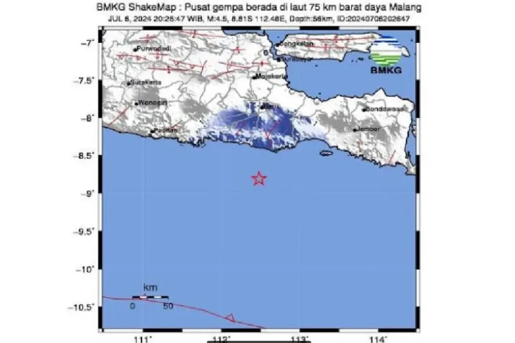 Gempa Terkini M4,5 Guncang...