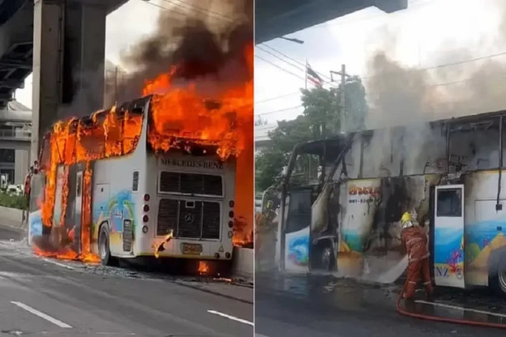 Bus Terbakar Tewaskan...