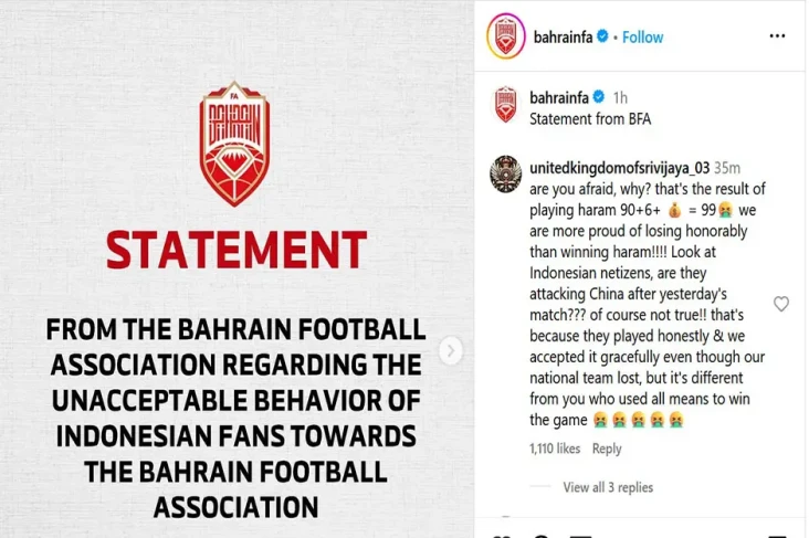 Bahrain Pengecut, Ngemis...