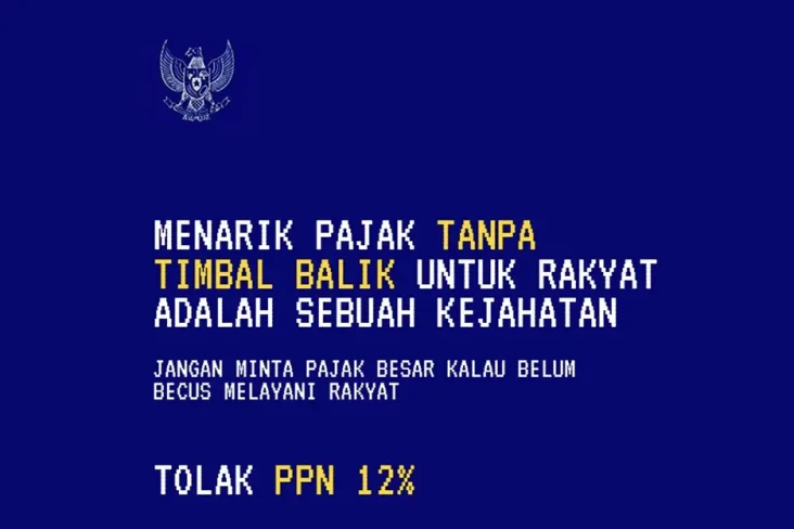 Garuda Biru Tolak PPN...