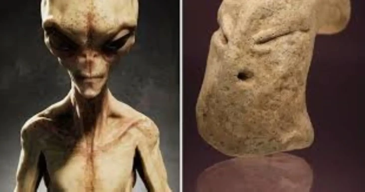 Patung Mirip Alien Berusia...