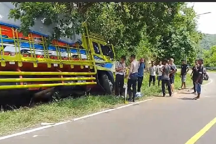 Truk Tabrak Tebing Gara-gara...