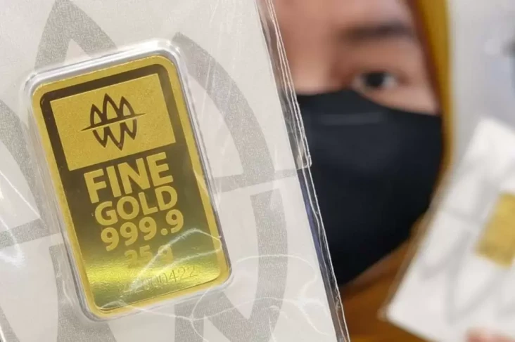 Harga Emas Antam Tergelincir,...