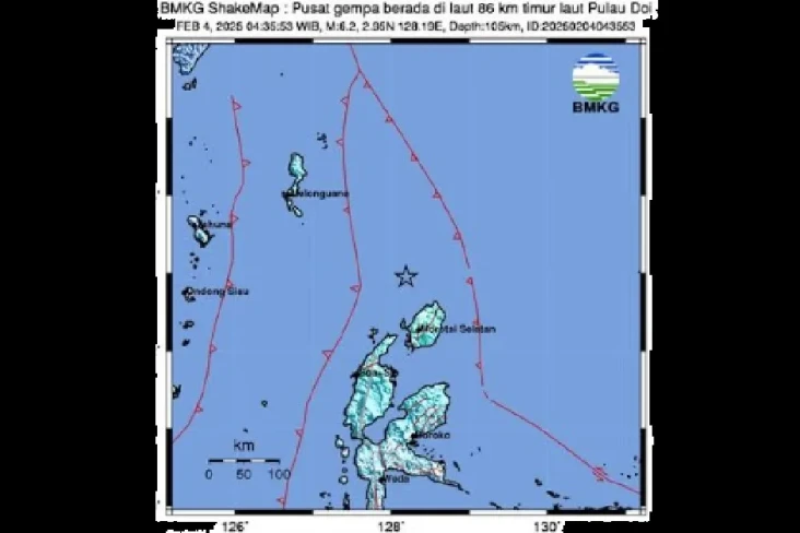 Gempa Morotai M6,1 Dipicu...