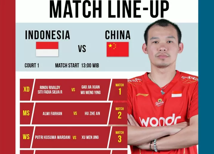 Susunan Pemain Indonesia...
