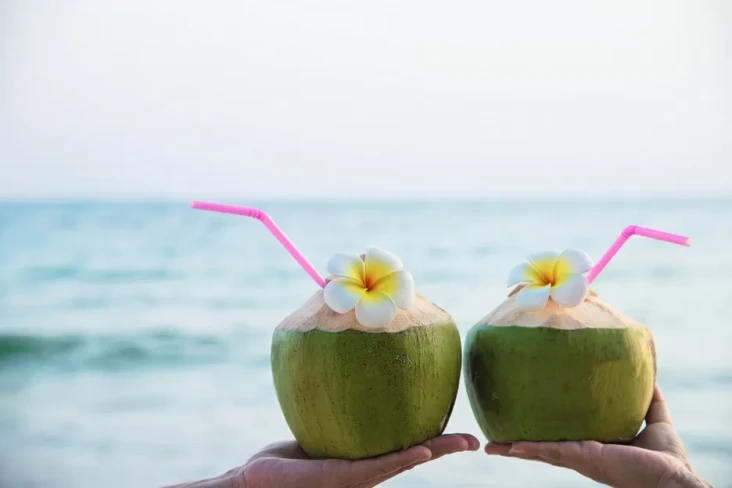 Minum Air Kelapa, Pria...