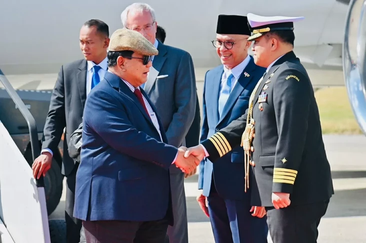 Tiba di Brussel, Prabowo...
