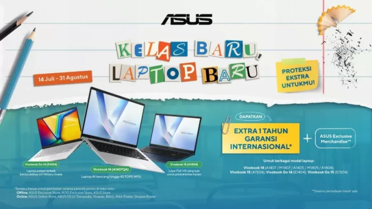 Promo Laptop ASUS, Dapatkan...