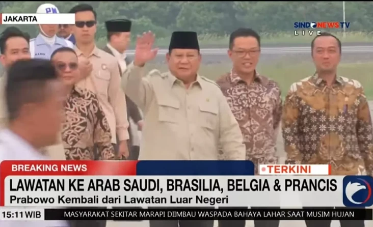 Prabowo Tiba di Tanah...