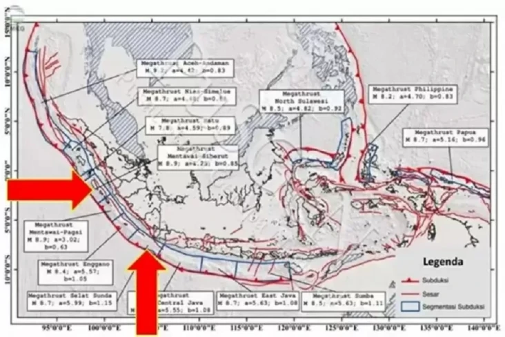 Zona Megathrust di Indonesia...