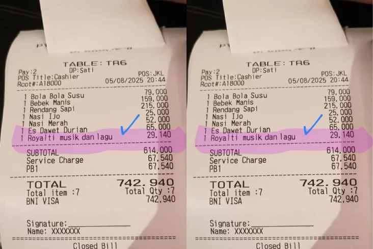 Viral! Struk Restoran...