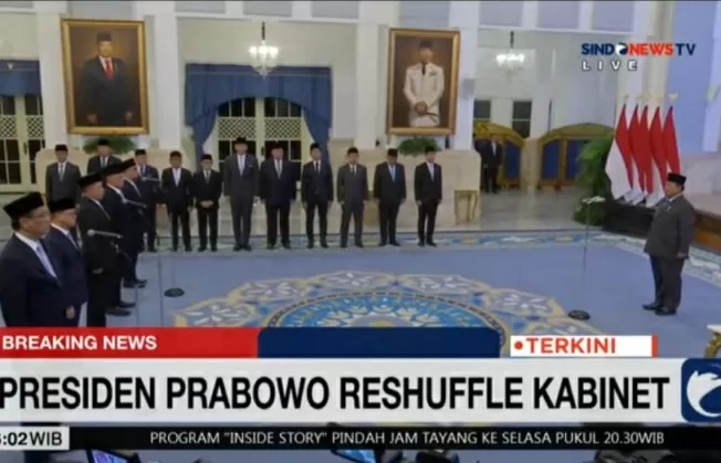 Reshuffle Kabinet, Prabowo...