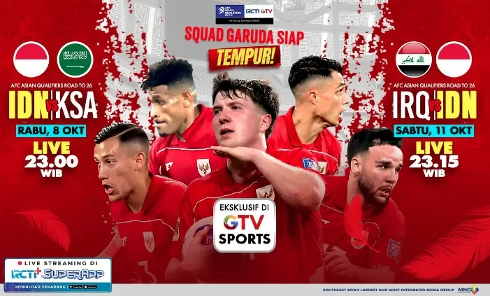 Live di GTV, Skuad Garuda...