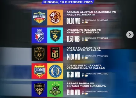 Hasil Liga Futsal Profesional:...
