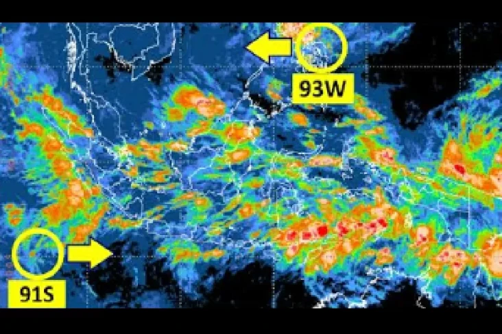 2 Bibit Siklon 93W dan...