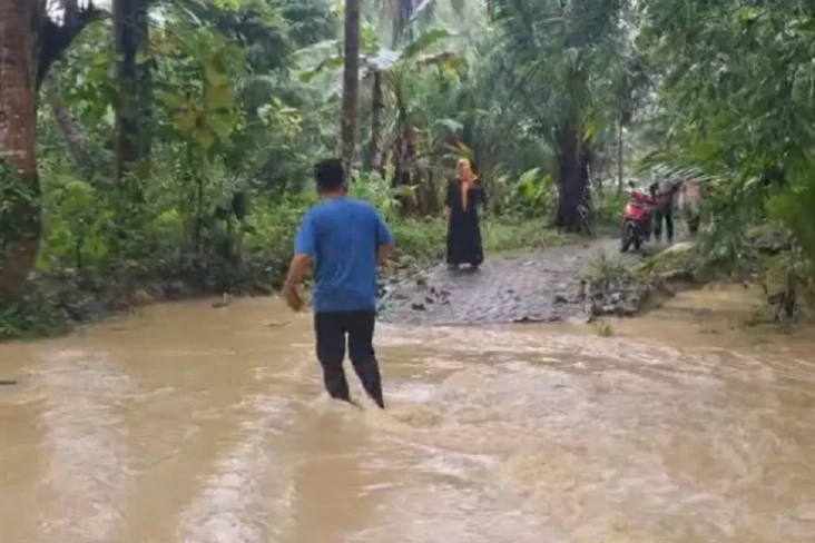 Jembatan Terendam Banjir,...