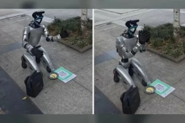 Robot Humanoid Mengemis...